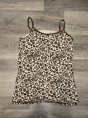 Justice Leopard Print Cami Tank Sz 14